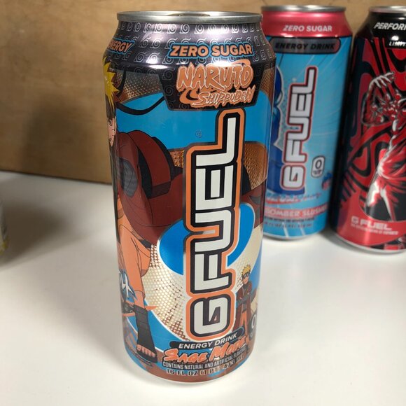 Lot of 6 G Fuel Limited Edition Energy Drink Cans Pacman Sonic Naruto Mega Man - Picture 5 of 7